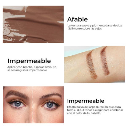 Gel para cejas con color, resistente al agua y de larga duración