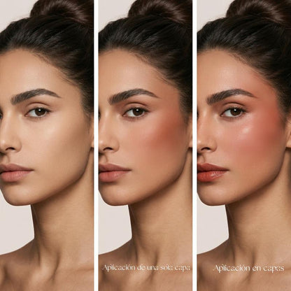 Coloración de Alta Intensidad Colorete Doble Efecto Crema y Polvo