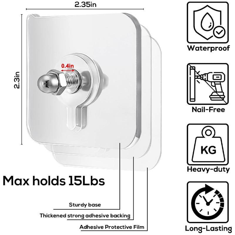 20 - unidades Ganchos adhesivos para marcos