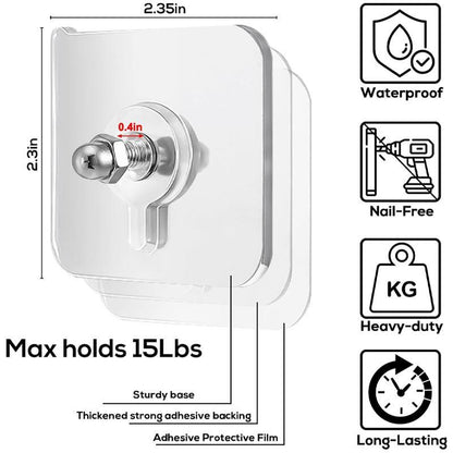 20 - unidades Ganchos adhesivos para marcos