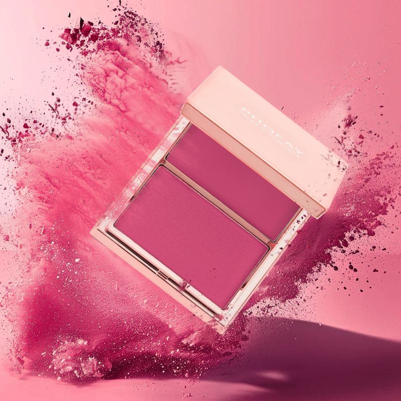 Coloración de Alta Intensidad Colorete Doble Efecto Crema y Polvo