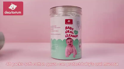 Limpiador de lengua dearlomum, cepillo de dientes para recién nacidos, 30 unidades, cepillo de dientes desechable para bebés, gasa limpiadora de encías, barritas de limpieza bucal, alternativa a la pasta de dientes para el cuidado bucal del bebé