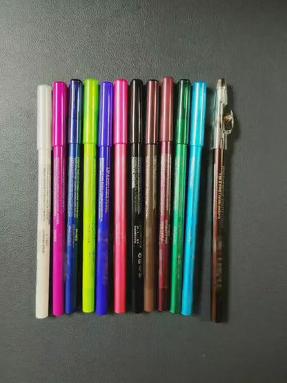 12 colores - Juego de delineadores de ojos