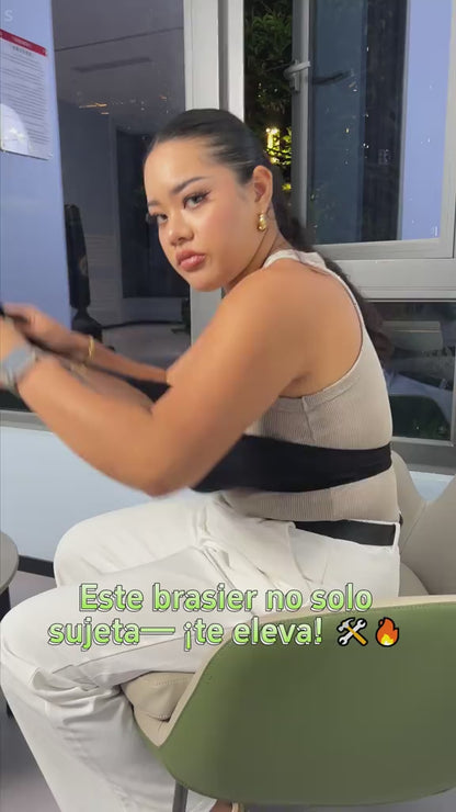Sujetador corrector de postura 2 en 1: faja moldeadora de soporte para aliviar el dolor de espalda y brindar soporte a los hombros. Ropa interior femenina sin costuras, con soporte ajustable para espalda y hombros.