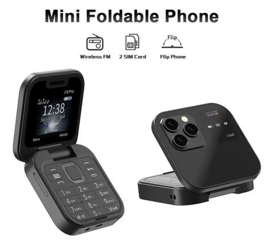 Teléfono móvil plegable mini