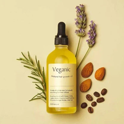 Veganic: aceite natural para el crecimiento del cabello